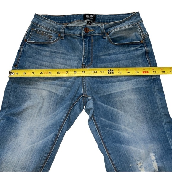 IRIS JEANS CUFFED SKINNY CROPS DISTRESSED WOMEN’S‎ DENIM JEANS SIZE 7 - Picture 11 of 14